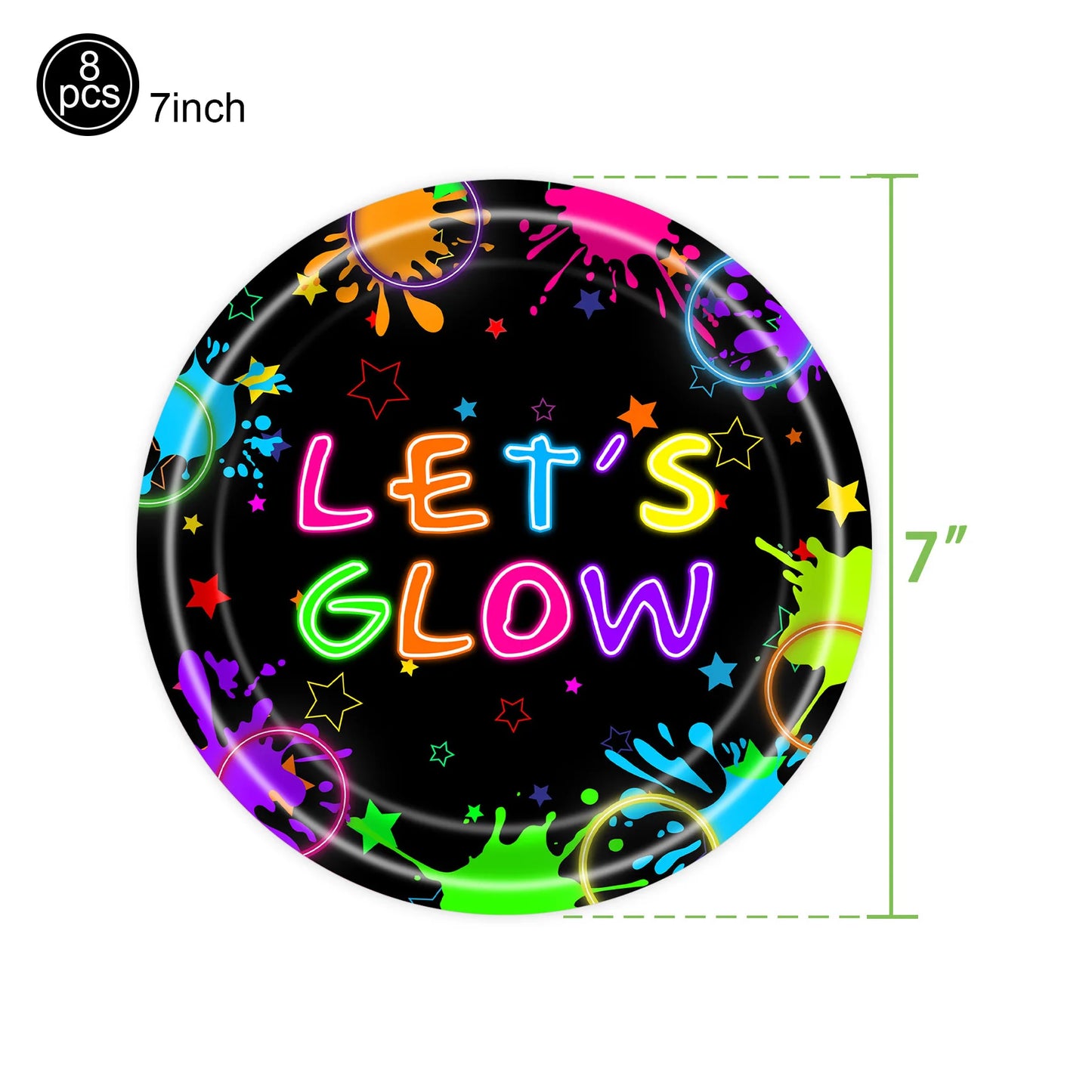 UV Neon Glow Party Hats – Blacklight Fluorescent Plastic Hats for Kids & Adults
