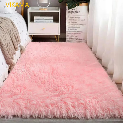 Silk wool Solid Color Light Luxury Non-slip Dirty Resistant Washable Rug