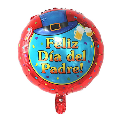 10pcs 18Inch Spanish English Happy Father's Day Foil Helium Balloon Feliz Dia Super Papa Air Globos Party Decoration Gift Baloes