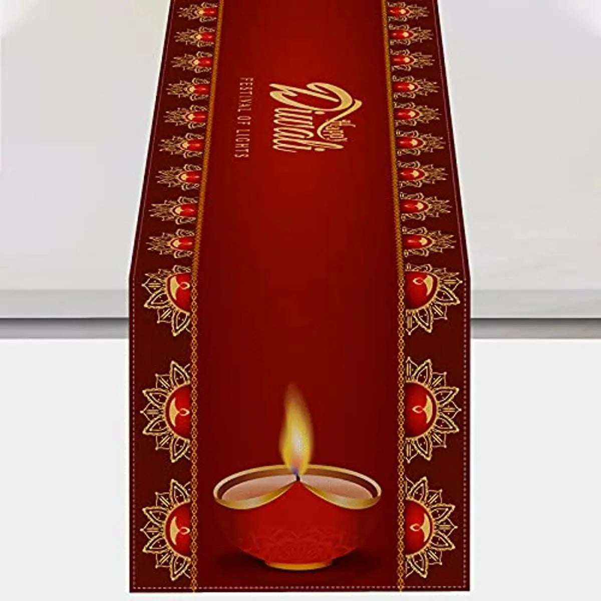 Hanukkah Menorah Table Runner – Star of David Holiday Home Décor
