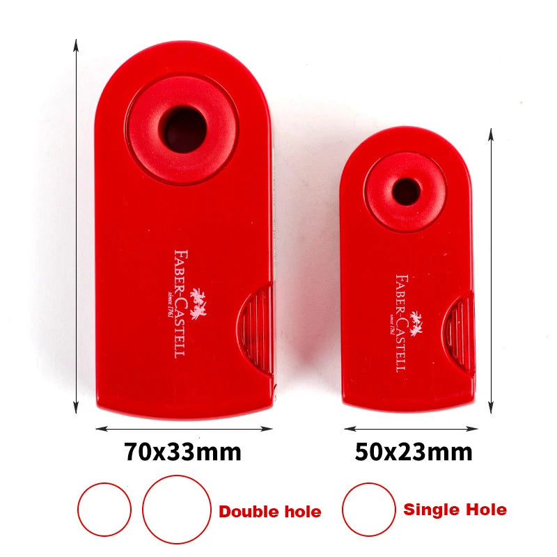 Mini Pencil Sharpener Single Double Hole Black/Red/Blue