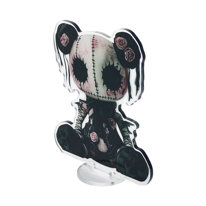 Halloween Anime Doll Figurine Acrylic Table Decorations Set for Home Office Party Spooky Flat Ornaments 2D Theme
