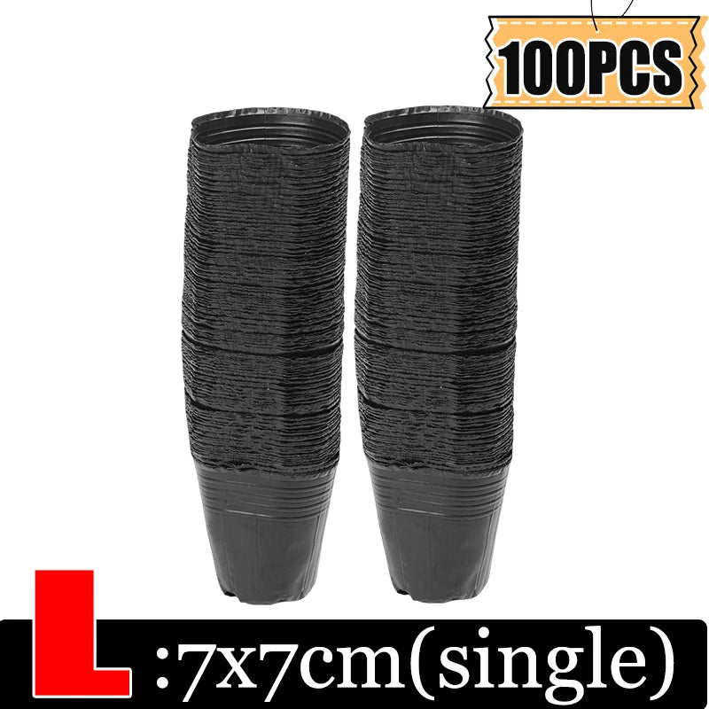 S/M/L/XL Black Seedling Nursery Pots Seed Starting Grow Bag Flower Plant Breathable Container Garden Vegetable Box Cuttings Tool