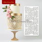Various Flower Leaf Design Fondant Cake Stencil DIY Royal Cream Border Mold PET Drawing Template Cake Decorating Tools Bakeware