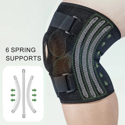 Plus‑Size Open‑Back Knee Brace – Side Stabilizers & Patella Support for Meniscus Tear Relief
