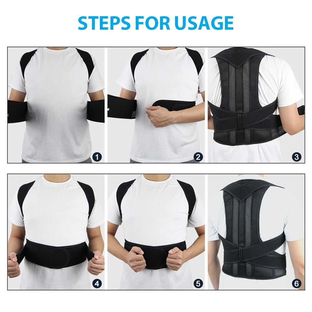 Upper Back Posture Corrector Clavicle Support Straight Shoulders Brace Strap Corrector