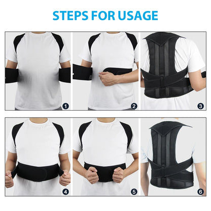 Upper Back Posture Corrector Clavicle Support Straight Shoulders Brace Strap Corrector
