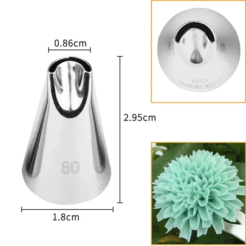 1/5Pcs of chrysanthemum Nozzle Icing Piping Pastry Nozzles kitchen gadget baking accessories Making cake decoration tools