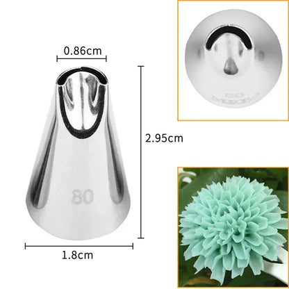 1/5Pcs of chrysanthemum Nozzle Icing Piping Pastry Nozzles kitchen gadget baking accessories Making cake decoration tools