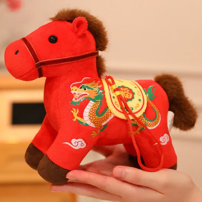 2026 Chinese New Year Keychain The Year of Horse Keyring Mascot Pendant Chinese Spring Festival Cute Pony Pendant