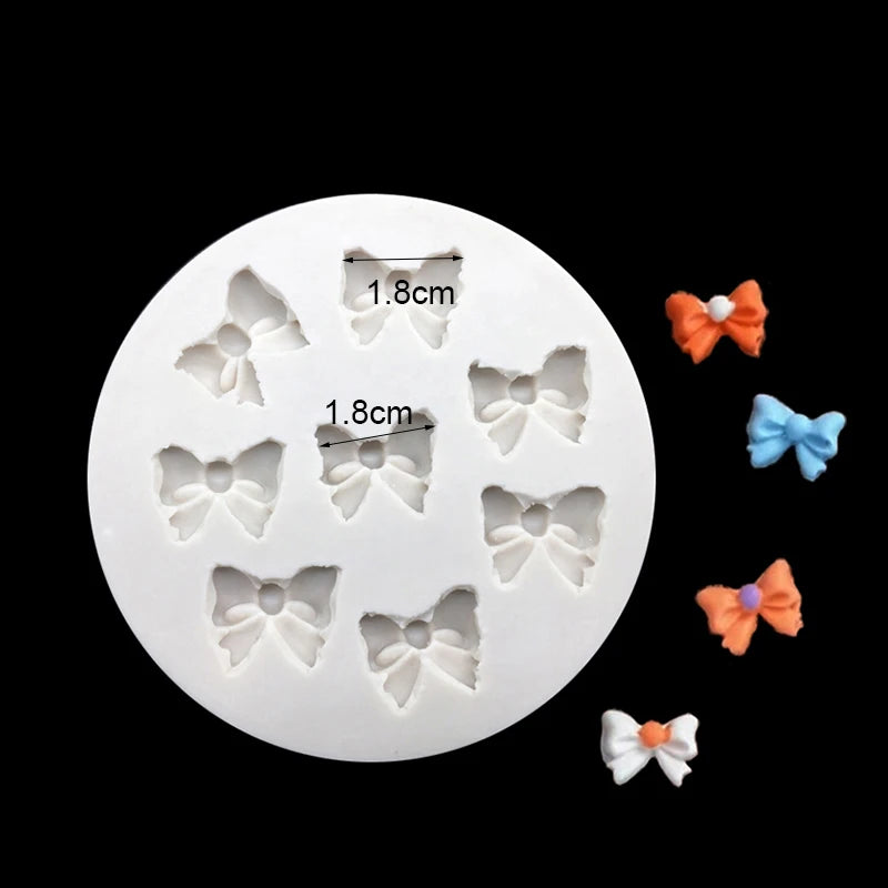 Bow Bowknot Silicone Cake Baking Mold Sugarcraft Chocolate Cupcake Resin Tools Fondant Decorating Tools