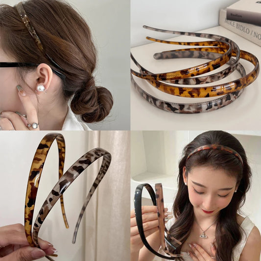 Thin Leopard Acrylic Headband