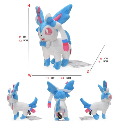 20 cm Pokémon Plush Dolls, featuring fan‑favorite characters like Pikachu, Charmander, Squirtle, Bulbasaur, Jigglypuff, Eevee, Snorlax, and Lapras.n Umbreon Vaporeon Sylveon d