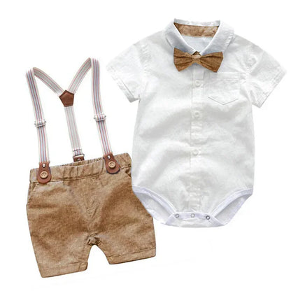 Kids Boys Formal Party Outfits Clothes Set Wedding Birthday Toddler Boy Gentleman Handsome Children Elegant Suit 1 2 3 4 5 Years