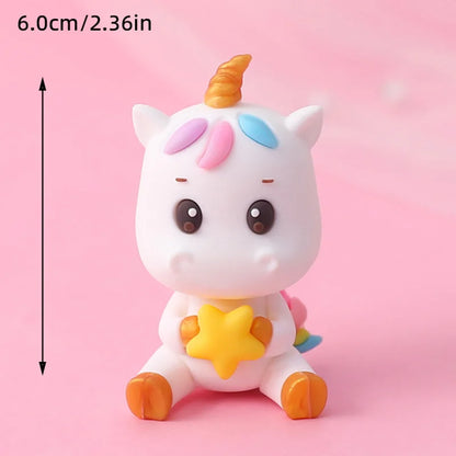 9‑Piece Unicorn Rainbow Cake Topper Set – Unicorn, Clouds, Stars & Happy Birthday Decorations for Girls’ First Birthday Party