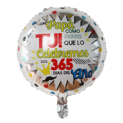 10pcs 18Inch Spanish English Happy Father's Day Foil Helium Balloon Feliz Dia Super Papa Air Globos Party Decoration Gift Baloes