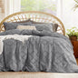 Duvet Cover Queen - Boho Bedding, Tufted Queen Duvet Cover- 3 Pieces Embroidery