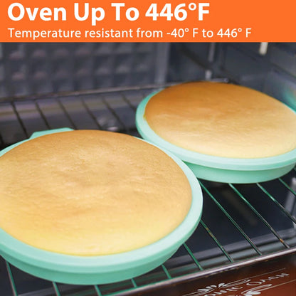 1pc/4pcs Round Silicone Cake Pan Set – Non‑Stick Rainbow Baking Molds for Pizza & Pancakes