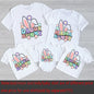 Easter Family Matching Outfits – Dad, Mom, Sis, Bro & Baby Bunny Printed Shirts and Baby Bodysuit