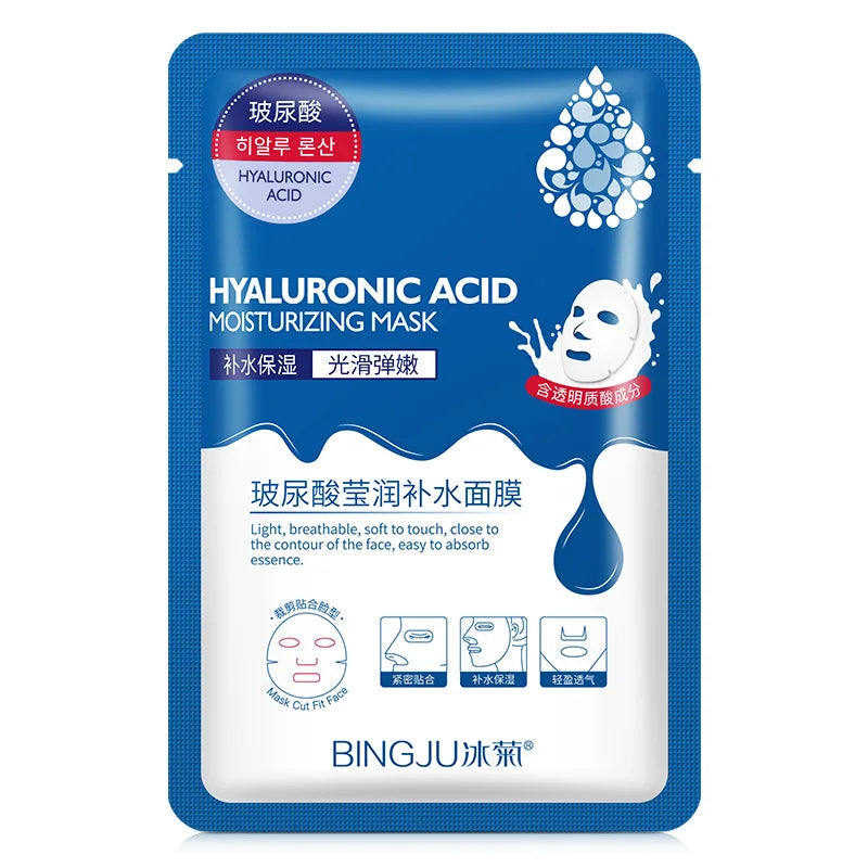 10‑Pack Hyaluronic Acid Hydrating Sheet Masks – Moisturizing, Pore‑Refining Facial Skincare
