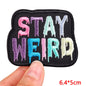 Letter Embroidered Patch Cartoon/Personality Letter Slogan Patch Iron On Patches For Clothing thermoadhesive Patches Sew Badges