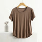 XL to 8XL plus size O-Neck Tshirts Women's basic T-shirt solid color half sleeves summer simple Tee Tops Bottoming Tees all mat