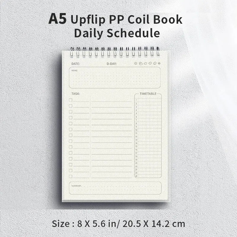 1pc Planner Agenda Spiral A5 Notebook 160 Pages