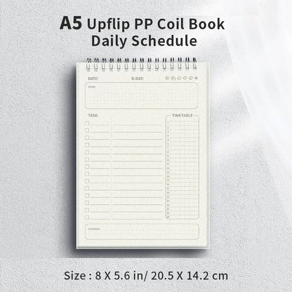 1pc Planner Agenda Spiral A5 Notebook 160 Pages
