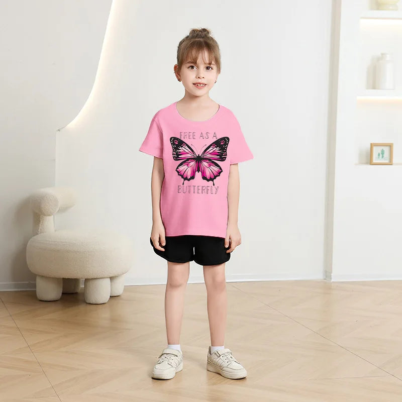 Girls Short Sleeve T-shirt Short Sleeves Clothes