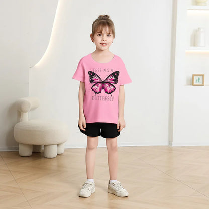 Girls Short Sleeve T-shirt Short Sleeves Clothes