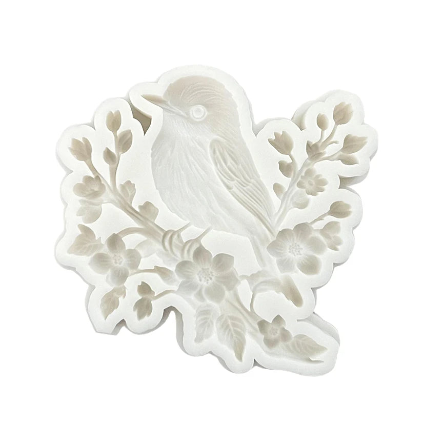Bird Flower Silicone Sugarcraft Mold Chocolate Cupcake Baking Fondant Cake Decorating Tools