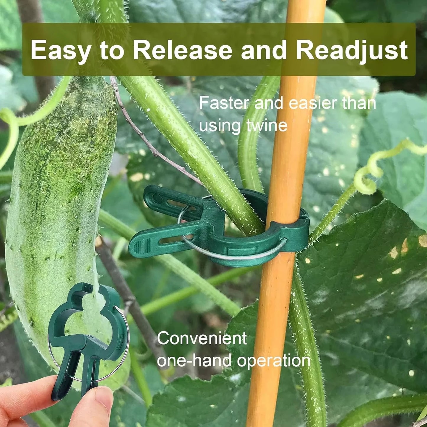 10/100pcs Plant Fixed Clips Reusable Garden Greenhouse Bracket Garden Plants Vine Climbing Clamp Flower Tomato Support Fastener