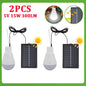 1-12pcs 5V 15W 300LM Solar Lighting Bulb Portable Solar Power Panel Battery Charger Energy Saving Outdoor Lamp USB Rechargable