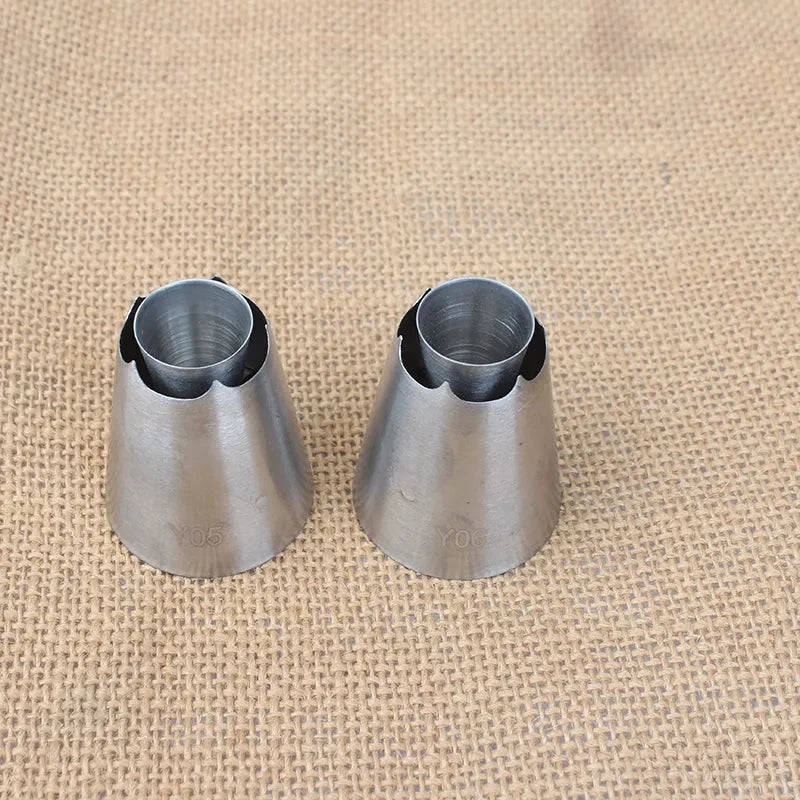 Romia Cookie Nozzles Stainless Steel Russian Nozzles Pastry Tube Icing Piping Tips Cake Cookies Dessert Decor Bake Tool