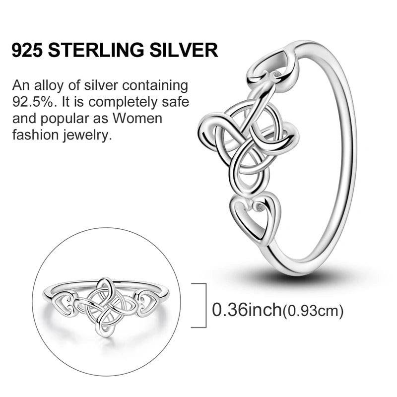 Rings Original 925 Sterling Silver Rings Simple Zircon Heart Ring For Wedding Valentine's Day Women Ring Jewelry Gift