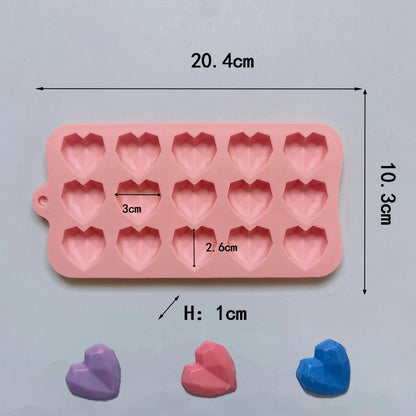 55 Small Heart Shaped Silicone Cake Mold Heart Chocolate Pastry Molds DIY Baking Decoration Kitchen Ice Cube Crystal Epoxy Mould