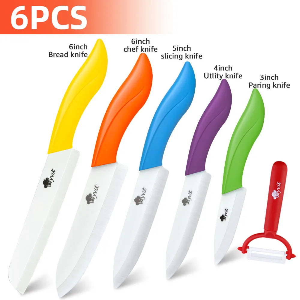 Ceramic Chef Knife Combination Set 3,4,5,6inchs For Home Use Non-Rusting