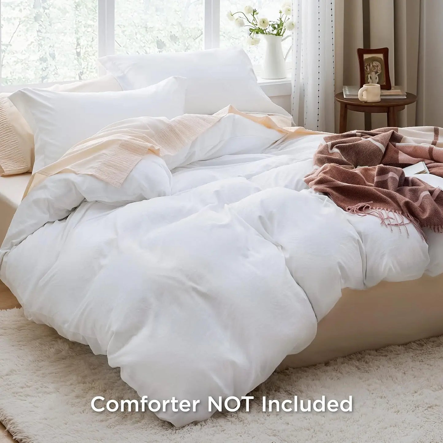 Bedsure King Size Duvet Cover Set: Prewashed, Soft and Cozy, 3 Pieces, 104x90 Inches with Zipper Closure