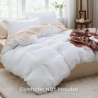 Bedsure King Size Duvet Cover Set: Prewashed, Soft and Cozy, 3 Pieces, 104x90 Inches with Zipper Closure