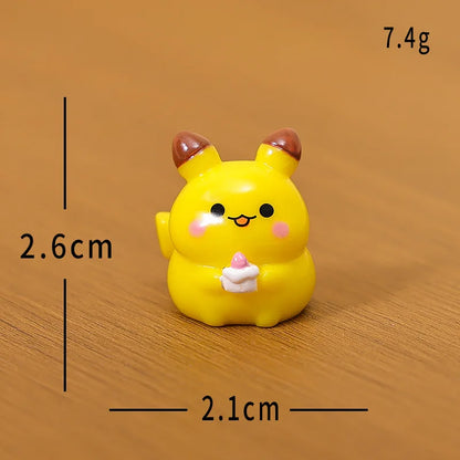 6‑Piece Pokémon Mini Figure Set – Pikachu, Charmander, Bulbasaur Luminous Q‑Version Toys