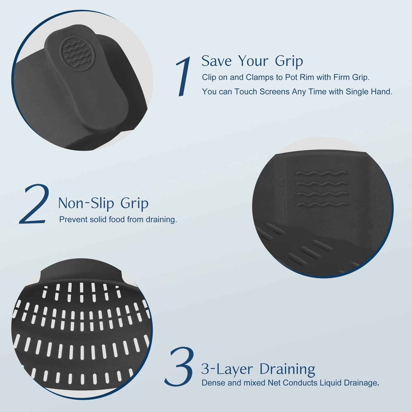 1pc,  Silicone Pot Strainer