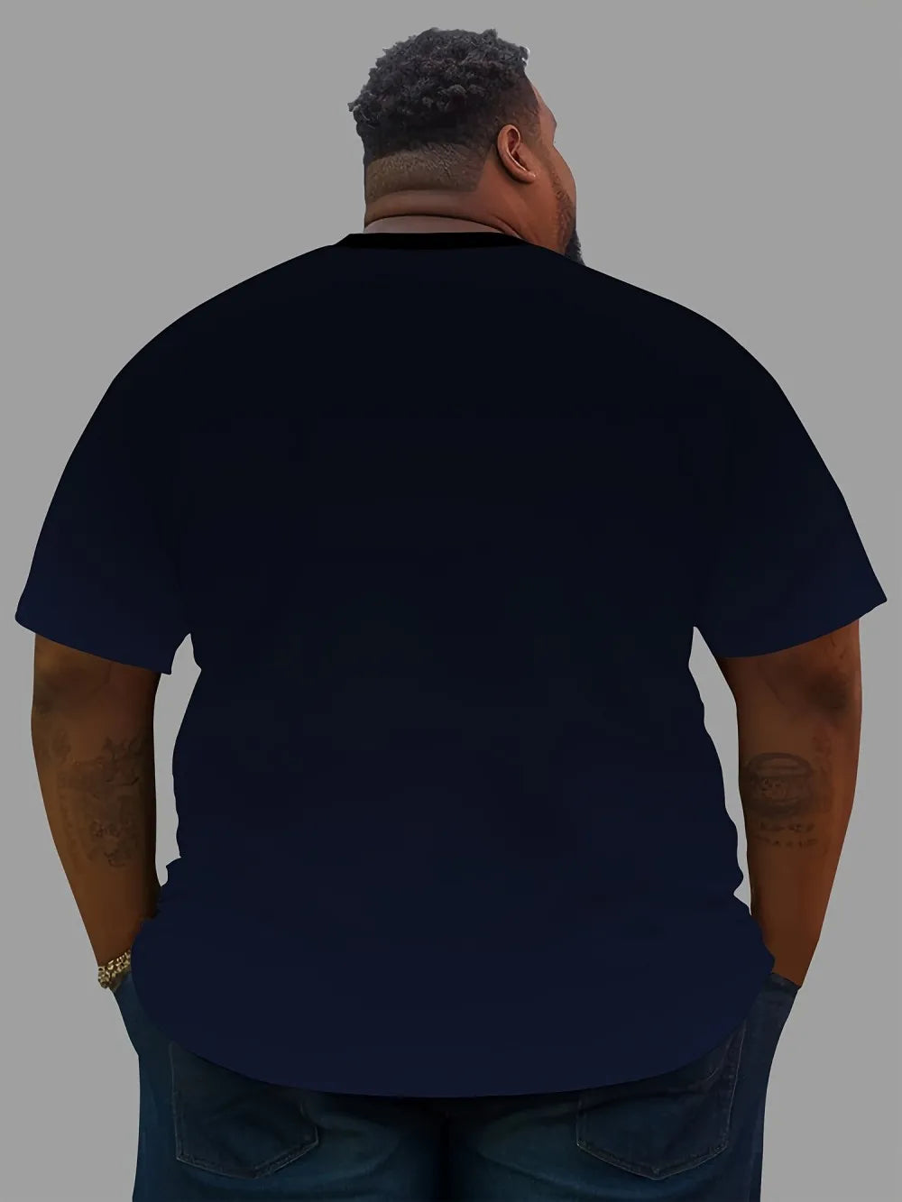 Men's Hip Hop Cartoon Animal Printed Round Neck T-shirt 100% Polyester Fabric