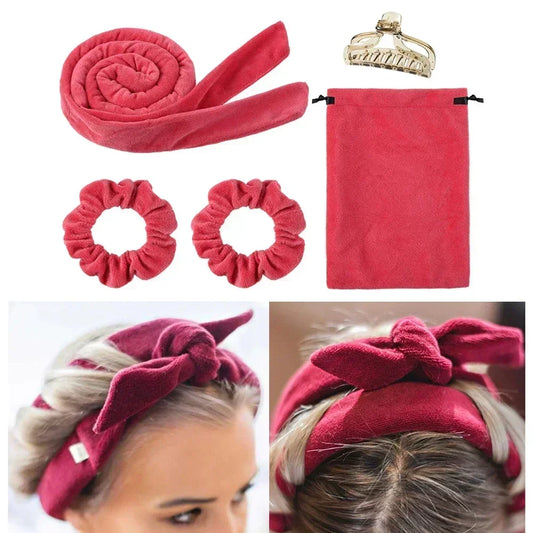 Heatless Curling Rod Headband Tool