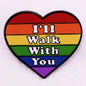 Rainbow LGBT Encourage Letters Metal Enamel Badge Gay Lesbian Asexual Transgender Adaptive Lapel Pin Jewelry Gifts Accessories