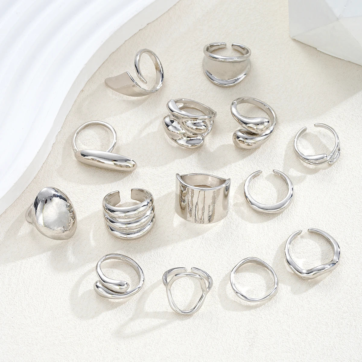14 Piece Simple Luxury Ring Set