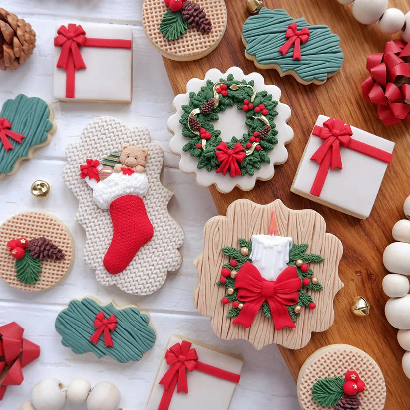 “Christmas Bow Silicone Mold – Fondant, Cookie & Chocolate Decorating Tool