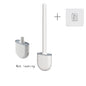 Wall Hanging Toilet Brush with Holder Long Handled Silicone Toilet Brush Soft Bristles