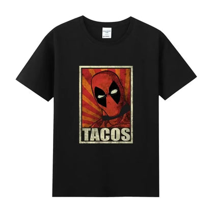 Marvel Hero Deadpool cotton round neck short-sleeved men's T-shirt