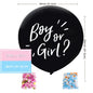1 Set Giant Boy Or Girl Gender Reveal Black Latex Baby Shower Confetti Ballons