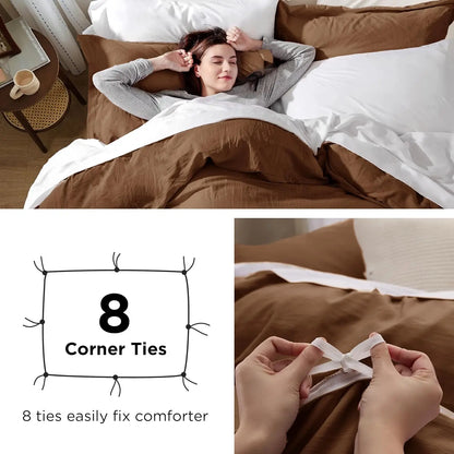Bedsure King Size Duvet Cover Set: Prewashed, Soft and Cozy, 3 Pieces, 104x90 Inches with Zipper Closure